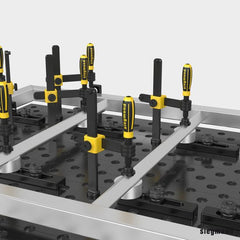 2 - 280647.1.PA: 80mm Ø, 90° Prism with Screwed - In Collar (Polyamide) - 28mm Welding Table Accessories by Siegmund - The Flattest, Most Reliable Welding Tables & Fixturing Accessories in the World