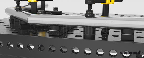 2 - 280648.1.N: 50mm Ø, 135° Prism with Screwed - In Collar (Nitrided) - 28mm Welding Table Accessories by Siegmund - The Flattest, Most Reliable Welding Tables & Fixturing Accessories in the World