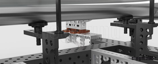 2 - 280649.2: 100mm Prism Extension (Burnished) - 28mm Welding Table Accessories by Siegmund - The Flattest, Most Reliable Welding Tables & Fixturing Accessories in the World