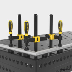 2 - 280651.1.PA: 60mm Ø, 135° Prism with Screwed - In Collar (Polyamide) - 28mm Welding Table Accessories by Siegmund - The Flattest, Most Reliable Welding Tables & Fixturing Accessories in the World