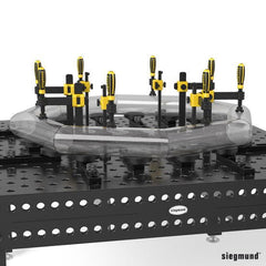 2 - 280652.1: 120mm Ø, 157° Prism with Screwed - In Collar (Burnished) - 28mm Welding Table Accessories by Siegmund - The Flattest, Most Reliable Welding Tables & Fixturing Accessories in the World