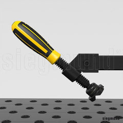 2 - 280663: 45° Adapter for 2 - 280610.N Screw Clamp (Burnished) - 28mm Welding Table Accessories by Siegmund - The Flattest, Most Reliable Welding Tables & Fixturing Accessories in the World