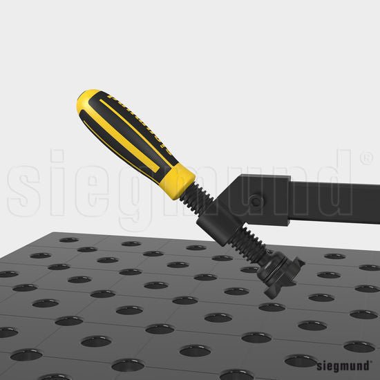 2 - 280663.1: 45° Adapter for 2 - 280612.N XL Screw Clamp (Burnished) - 28mm Welding Table Accessories by Siegmund - The Flattest, Most Reliable Welding Tables & Fixturing Accessories in the World