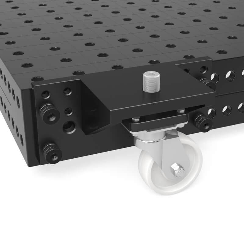 2 - 280867: Fastening Plate with Caster for the System 28 & 16 Metric Series Welding Tables - 28mm Welding Table Accessories by Siegmund - The Flattest, Most Reliable Welding Tables & Fixturing Accessories in the World
