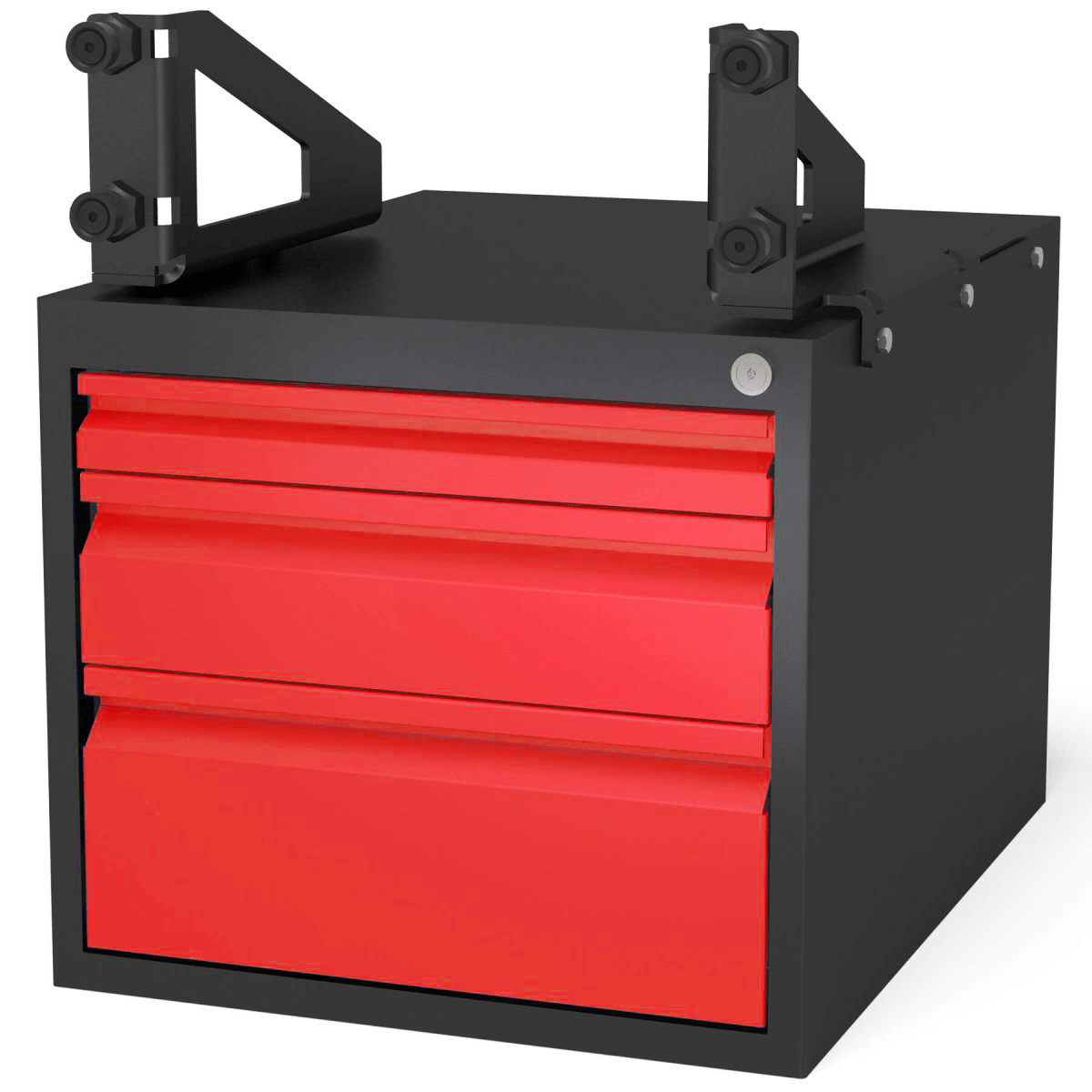2-280990.2.R: Lockable 3 Drawer Sub Table Box Set for System 28 Welding Table - 16mm Welding Table Accessories by Siegmund - The Flattest, Most Reliable Welding Tables & Fixturing Accessories in the World