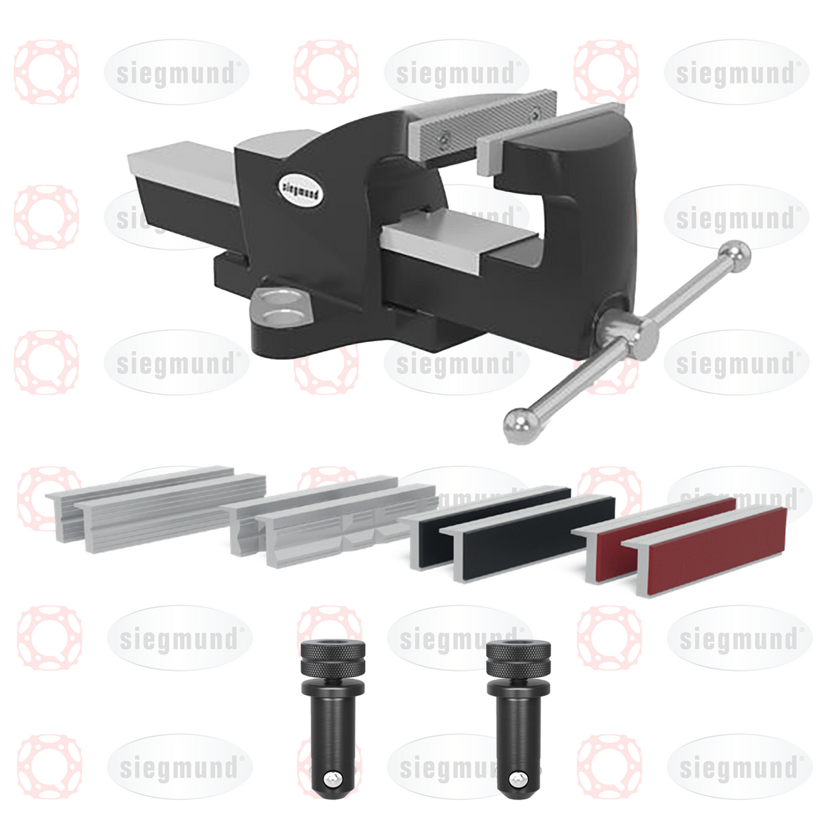 2-284330: Bench Vise 150 for System 28 with 150 Vise Jaw Cover Set