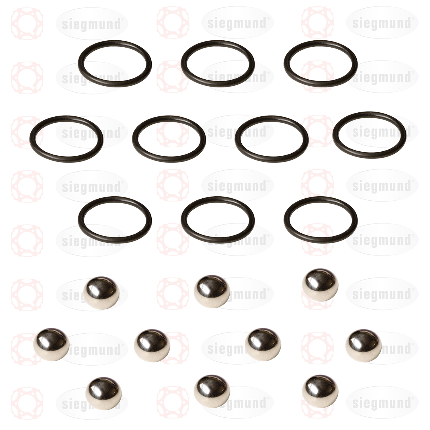 2-289102: O-Rings and Balls Set for the System 28 Clamping Bolts (20 Pieces)