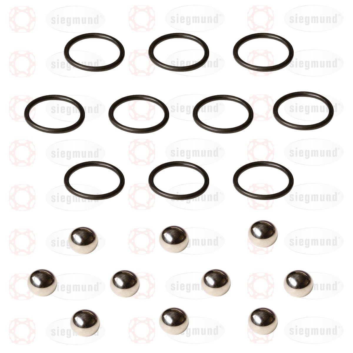 2 - 289102: O - Rings and Balls Set for the System 28 Clamping Bolts (20 Pieces) - 28mm Welding Table Accessories by Siegmund - The Flattest, Most Reliable Welding Tables & Fixturing Accessories in the World