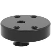 2 - CS160715.4: Ø 60 / 15 Blank Adapter with Hole Pattern (Burnished) - 16mm Welding Table Accessories by Siegmund - The Flattest, Most Reliable Welding Tables & Fixturing Accessories in the World