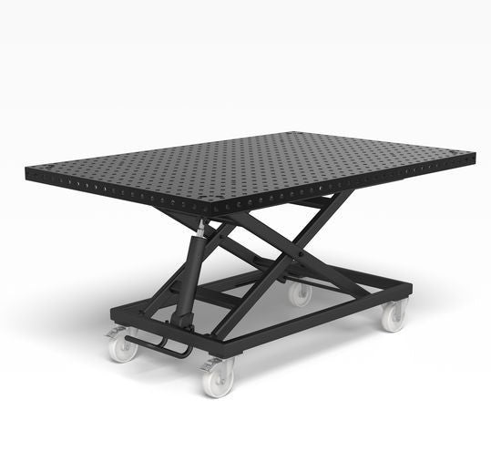 2 - HT161035.P: 1500x1000x50mm System 16 Mobile Lifting Table - System 16 Welding Tables by Siegmund - The Flattest, Most Reliable Welding Tables & Fixturing Accessories in the World