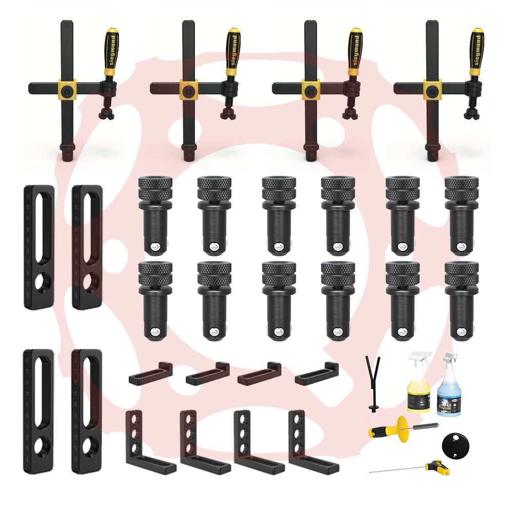 4 - 163100: Set 1, 28 Piece Accessory Kit for the System 16 Metric Series Welding Tables - 16mm Welding Table Accessories by Siegmund - The Flattest, Most Reliable Welding Tables & Fixturing Accessories in the World