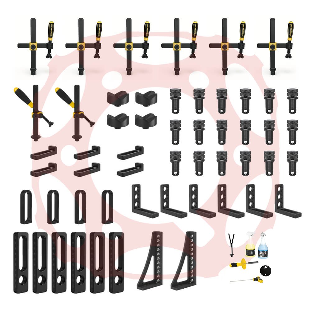 4 - 163200: Set 2, 54 Piece Accessory Kit for the System 16 Metric Series Welding Tables - 16mm Welding Table Accessories by Siegmund - The Flattest, Most Reliable Welding Tables & Fixturing Accessories in the World