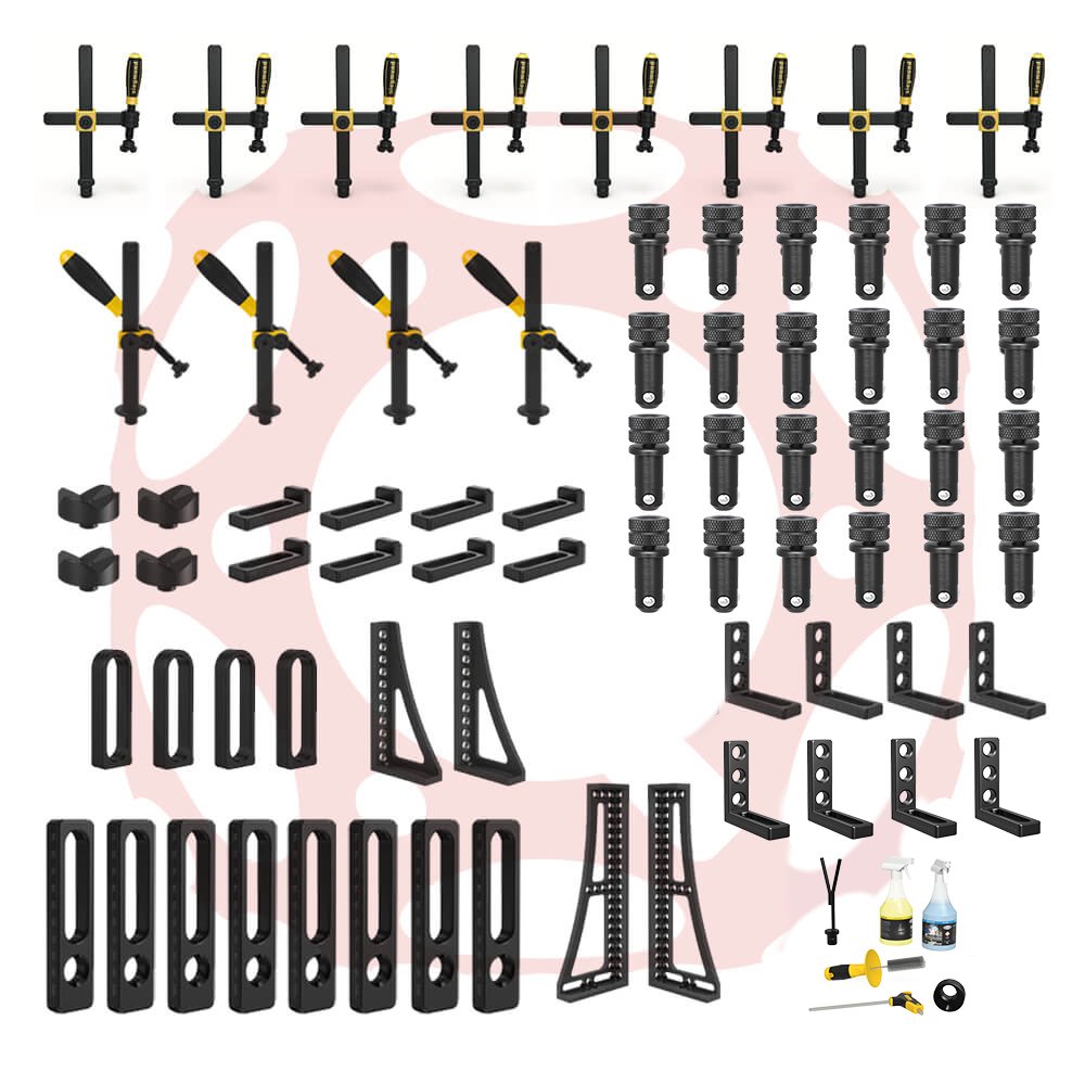 4 - 163300: Set 3, 72 Piece Accessory Kit for the System 16 Metric Series Welding Tables - 16mm Welding Table Accessories by Siegmund - The Flattest, Most Reliable Welding Tables & Fixturing Accessories in the World