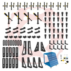 4 - 163400: Set 4, 99 Piece Accessory Kit for the System 16 Metric Series Welding Tables - 16mm Welding Table Accessories by Siegmund - The Flattest, Most Reliable Welding Tables & Fixturing Accessories in the World