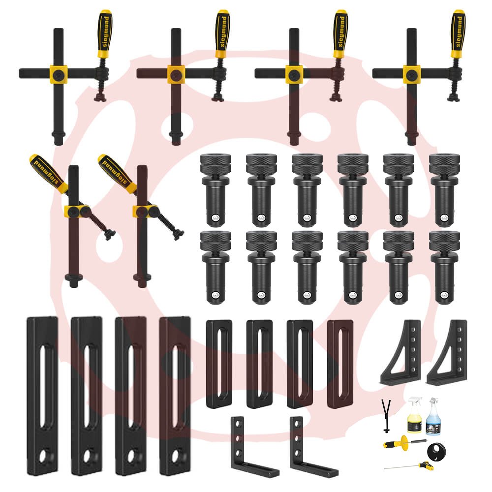 4 - 223100: Set 1, 30 Piece Accessory Kit for the System 22 Metric Series Welding Tables - 22mm Welding Table Accessories by Siegmund - The Flattest, Most Reliable Welding Tables & Fixturing Accessories in the World