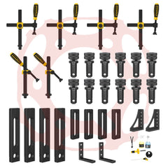 4 - 223100: Set 1, 30 Piece Accessory Kit for the System 22 Metric Series Welding Tables - 22mm Welding Table Accessories by Siegmund - The Flattest, Most Reliable Welding Tables & Fixturing Accessories in the World