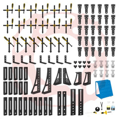 4 - 223400: Set 4, 105 Piece Accessory Kit for the System 22 Metric Series Welding Tables - 22mm Welding Table Accessories by Siegmund - The Flattest, Most Reliable Welding Tables & Fixturing Accessories in the World