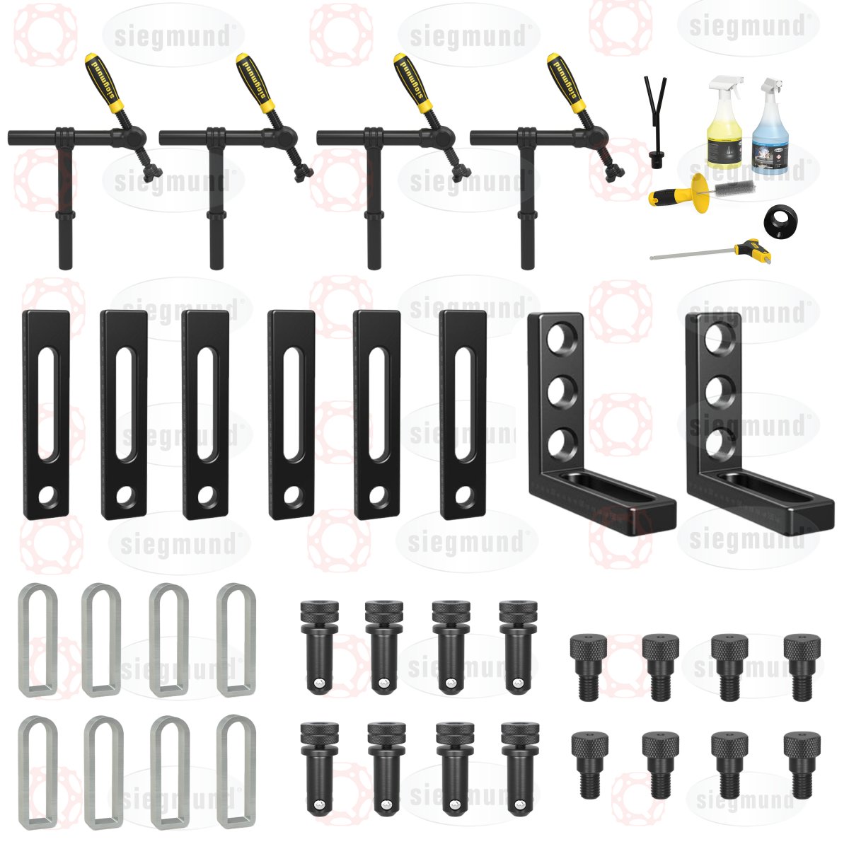 4 - 281200: Set 1: 42 Piece Accessory Kit for the System 28 Basic Series Welding Tables - 28mm Welding Table Accessories by Siegmund - The Flattest, Most Reliable Welding Tables & Fixturing Accessories in the World