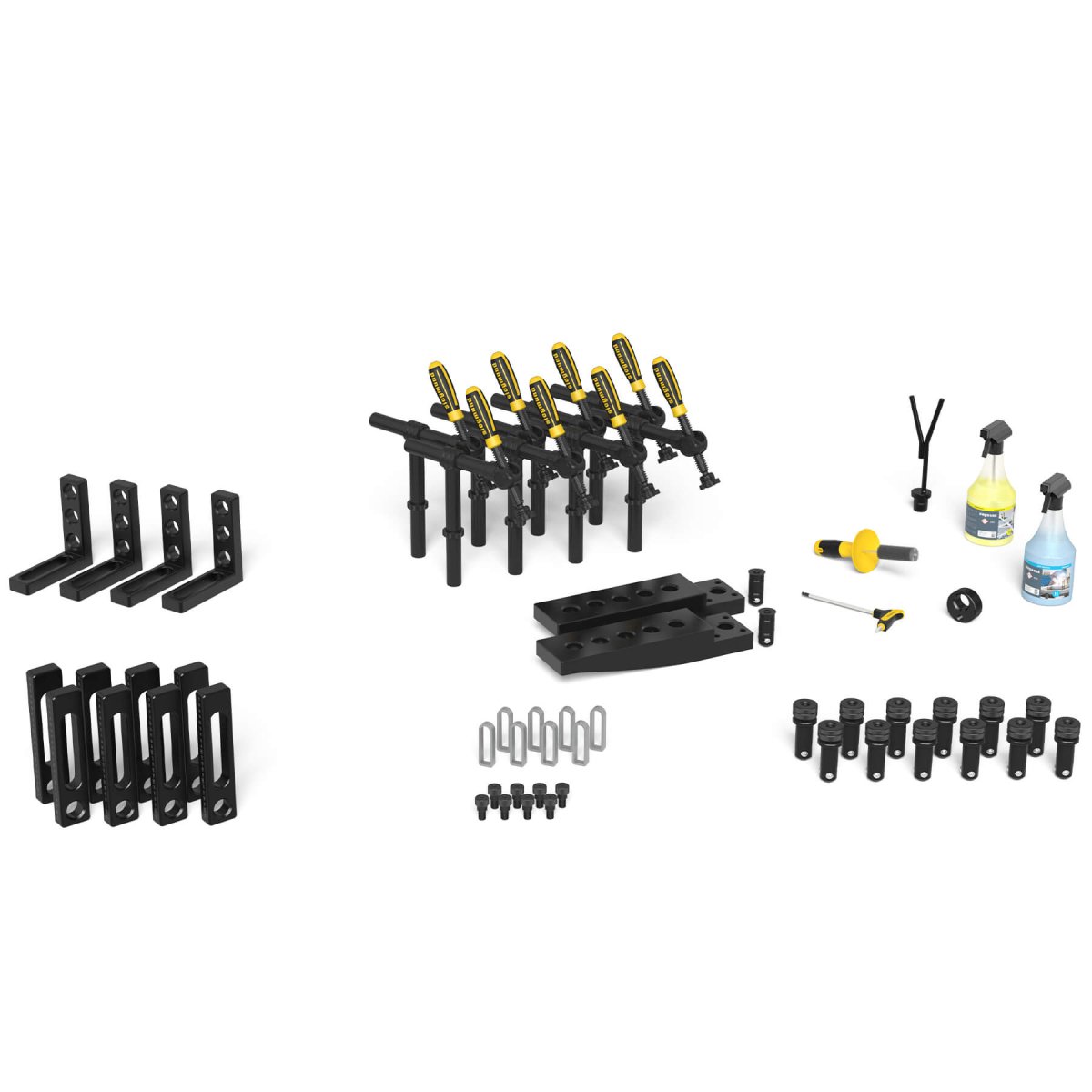 4 - 281300: Set 2: 54 Piece Accessory Kit for the System 28 Basic Series Welding Tables - 28mm Welding Table Accessories by Siegmund - The Flattest, Most Reliable Welding Tables & Fixturing Accessories in the World