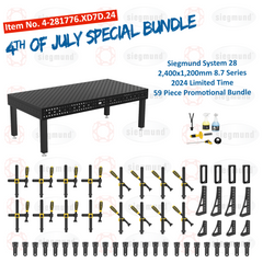 4-281776.XD7D.24: Siegmund 2,400x1,200mm 8.7 Series System 28 Welding Table 59 Piece Bundle (JULY 4TH, 2024 SPECIAL PROMOTION)