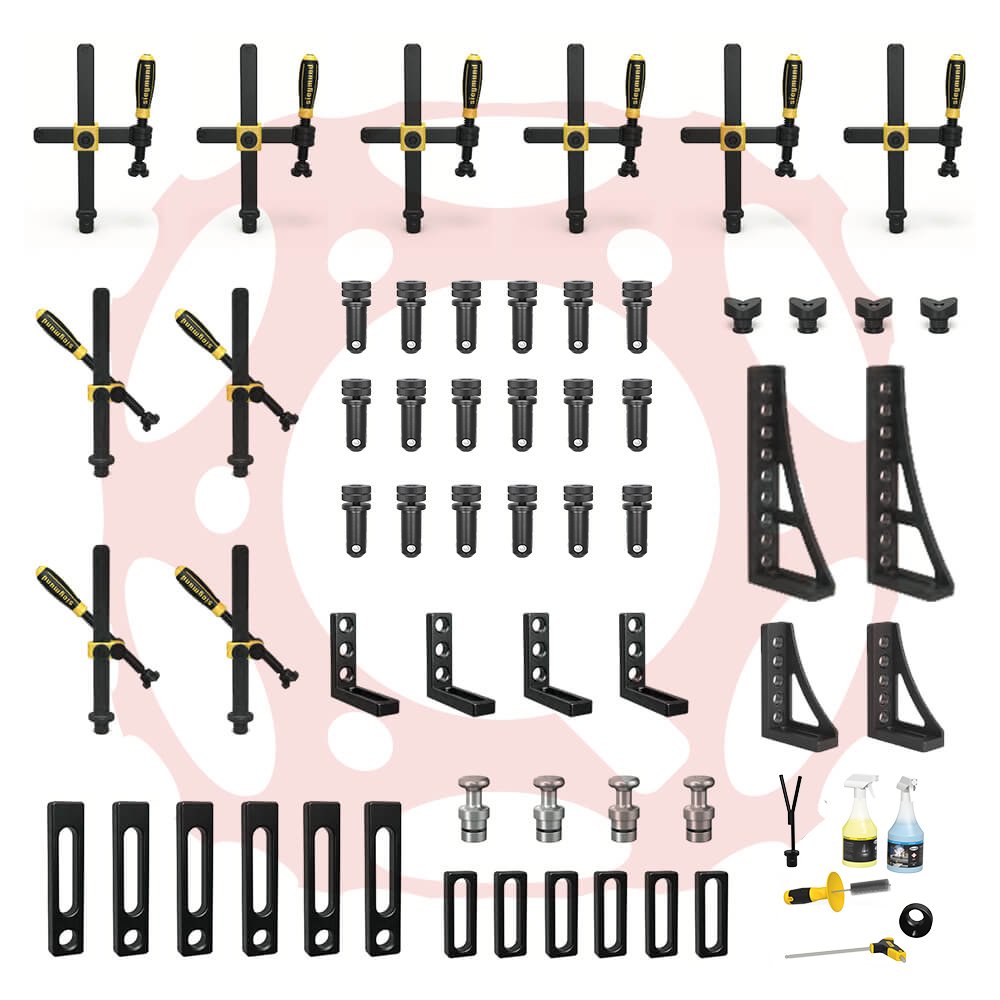 4 - 283200: Set 2, 56 Piece Accessory Kit for the System 28 Metric Series Welding Tables - 28mm Welding Table Accessories by Siegmund - The Flattest, Most Reliable Welding Tables & Fixturing Accessories in the World