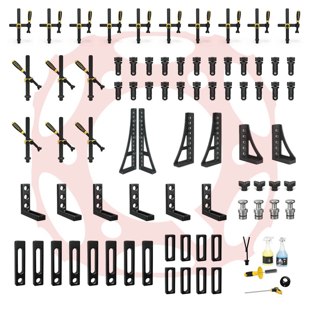 4 - 283300: Set 3, 76 Piece Accessory Kit for the System 28 Metric Series Welding Tables - 28mm Welding Table Accessories by Siegmund - The Flattest, Most Reliable Welding Tables & Fixturing Accessories in the World