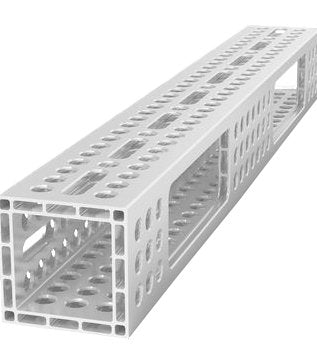 4 - AQ16014080.VL: 800x100x100mm U - Shape Aluminum Profile With Elongated Hole - 16mm Welding Table Accessories by Siegmund - The Flattest, Most Reliable Welding Tables & Fixturing Accessories in the World