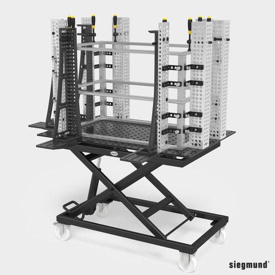 4 - AQ16014120.V: 1200x100x100mm U - Shape Aluminum Profile - 16mm Welding Table Accessories by Siegmund - The Flattest, Most Reliable Welding Tables & Fixturing Accessories in the World