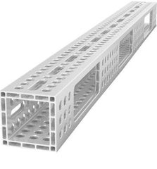 4 - AQ16014120.VL: 1200x100x100mm U - Shape Aluminum Profile With Elongated Hole - 16mm Welding Table Accessories by Siegmund - The Flattest, Most Reliable Welding Tables & Fixturing Accessories in the World