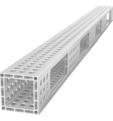 4 - AQ16014150.V: 1500x100x100mm U - Shape Aluminum Profile - 16mm Welding Table Accessories by Siegmund - The Flattest, Most Reliable Welding Tables & Fixturing Accessories in the World