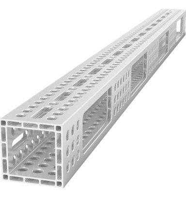 4 - AQ16014150.VL: 1500x100x100mm U - Shape Aluminum Profile With Elongated Hole - 16mm Welding Table Accessories by Siegmund - The Flattest, Most Reliable Welding Tables & Fixturing Accessories in the World