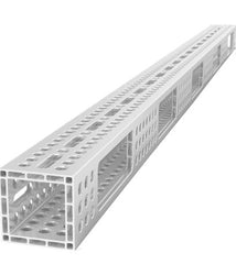 4 - AQ16014200.VL: 2000x100x100mm U - Shape Aluminum Profile With Elongated Hole - 16mm Welding Table Accessories by Siegmund - The Flattest, Most Reliable Welding Tables & Fixturing Accessories in the World