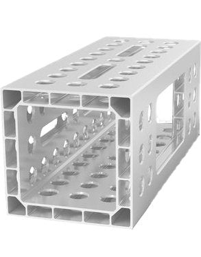 4 - AQ28014050.VL: 500x200x200mm U - Shape Aluminum Profile With Elongated Hole - 28mm Welding Table Accessories by Siegmund - The Flattest, Most Reliable Welding Tables & Fixturing Accessories in the World