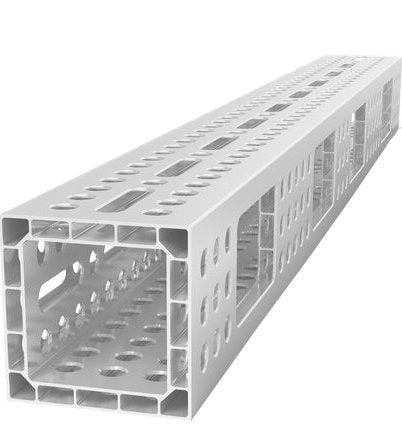 4 - AQ28014200.VL: 2000x200x200mm U - Shape Aluminum Profile With Elongated Hole - 28mm Welding Table Accessories by Siegmund - The Flattest, Most Reliable Welding Tables & Fixturing Accessories in the World