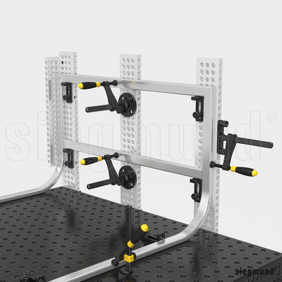 4 - AR16014050.V: 500x100mmx24mm Aluminum Profile Bracket - 16mm Welding Table Accessories by Siegmund - The Flattest, Most Reliable Welding Tables & Fixturing Accessories in the World