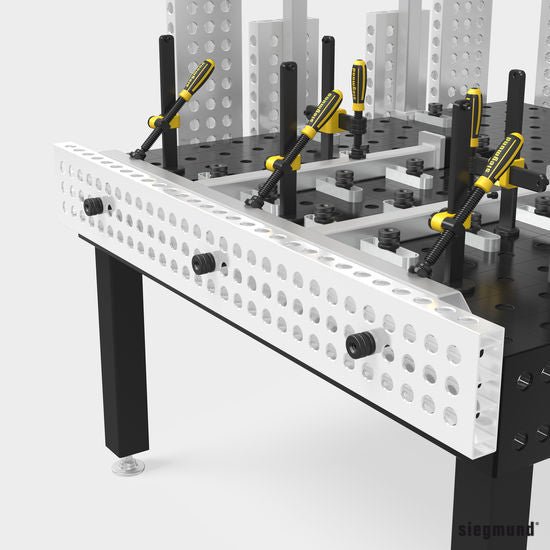 4 - AR28014150.V: 1500x200x50 Aluminum Profile Bracket - 28mm Welding Table Accessories by Siegmund - The Flattest, Most Reliable Welding Tables & Fixturing Accessories in the World