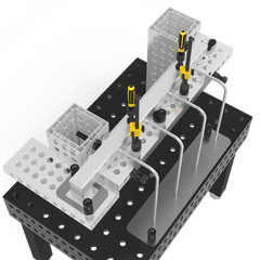 4 - AR28014150.V: 1500x200x50 Aluminum Profile Bracket - 28mm Welding Table Accessories by Siegmund - The Flattest, Most Reliable Welding Tables & Fixturing Accessories in the World