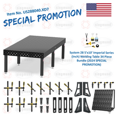 US288040.XD7: System 28 5'x10' (60"x120") Imperial Series (Inch) Welding Table 34 Piece Bundle (2024 SPECIAL PROMOTION)