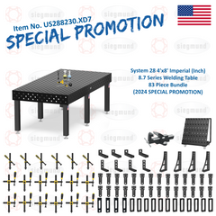 US288230.XD7: System 28 4'x8' (48"x96") Imperial Series (Inch) Welding Table 83 Piece Bundle (2024 SPECIAL PROMOTION)