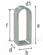 Flex Stop 25x90mm (0.98"x3.54") - Galvanized Steel (Item No. 2 - 280411) - 28mm Welding Table Accessories by Siegmund - The Flattest, Most Reliable Welding Tables & Fixturing Accessories in the World