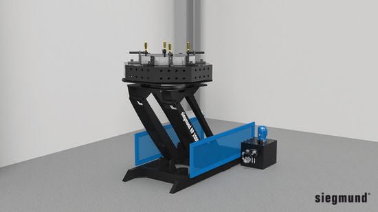 RP 1250 Roto - Positioner (without Welding Table Top) Max. Load Capacity: 2,750 lbs. / 1,250 kg. (Item No. 6R120016) - Welding Positioner by Siegmund - The Flattest, Most Reliable Welding Tables & Fixturing Accessories in the World