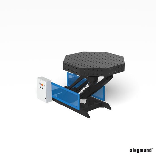 RP 4500 Roto - Positioner (without Welding Table Top) Max. Load Capacity: 9,900 lbs. / 4,500 kg. (Item No. 6R450016) - Welding Positioner by Siegmund - The Flattest, Most Reliable Welding Tables & Fixturing Accessories in the World