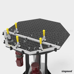 System 16 1,000x12mm (39.3"x0.47") Siegmund Octagonal Welding Table with Plasma Nitration (Item No. 2 - 951000.P) - System 16 Welding Tables by Siegmund - The Flattest, Most Reliable Welding Tables & Fixturing Accessories in the World