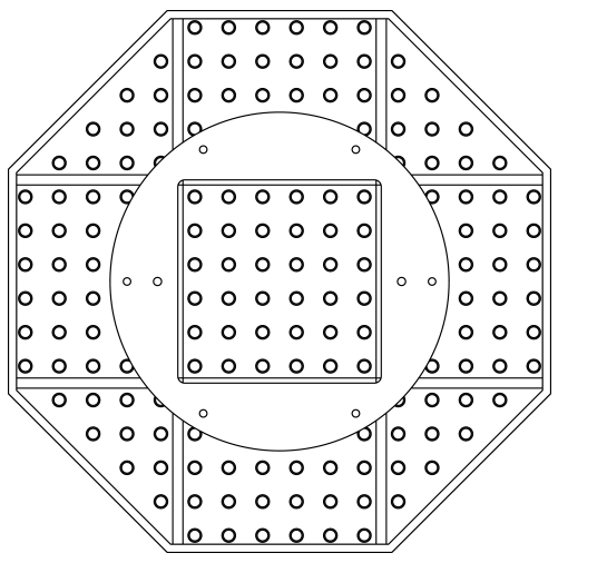 System 16 Adapter Plate for Siegmund 100mm (3.9") Tabletop Height - Octagonal Welding Table (Item No. 0 - 940000) - System 16 Welding Tables by Siegmund - The Flattest, Most Reliable Welding Tables & Fixturing Accessories in the World