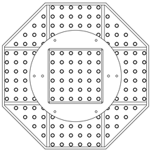 System 16 Adapter Plate for Siegmund 100mm (3.9") Tabletop Height - Octagonal Welding Table (Item No. 0 - 940000) - System 16 Welding Tables by Siegmund - The Flattest, Most Reliable Welding Tables & Fixturing Accessories in the World