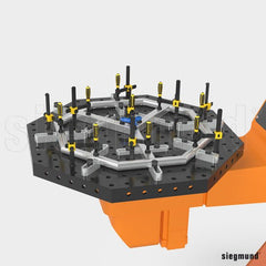 System 28 1,000x100mm (39.3"x3.9") Siegmund Octagonal Welding Table with Plasma Nitration (Item No. 2 - 921000.1.P) - System 28 Welding Tables by Siegmund - The Flattest, Most Reliable Welding Tables & Fixturing Accessories in the World