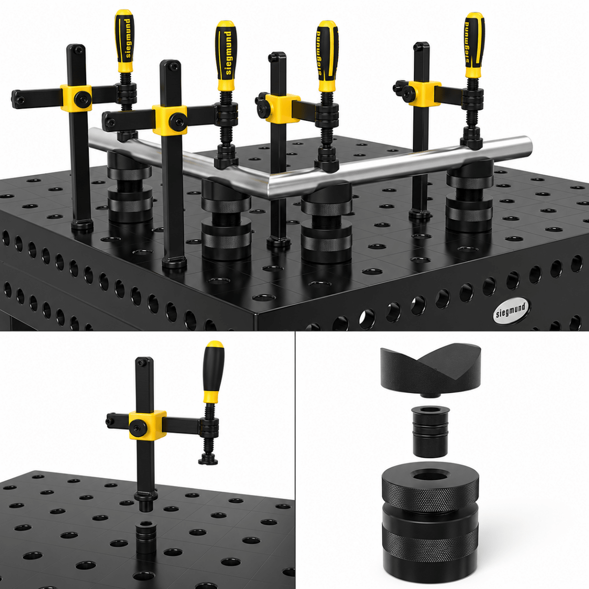 US000547: System 16 Clamp Adapter Sleeve for System 28 Tables (Burnished) - 16mm Welding Table Accessories by Siegmund - The Flattest, Most Reliable Welding Tables & Fixturing Accessories in the World