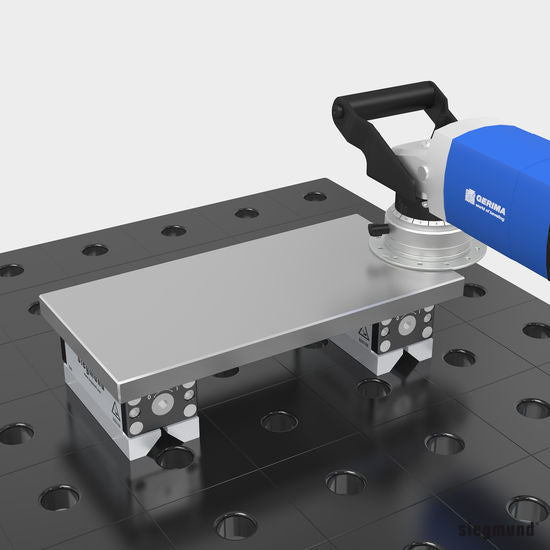 US000780: 5" Duo Magnet Clamping Block - 28mm Imperial Series Welding Table Accessories by Siegmund - The Flattest, Most Reliable Welding Tables & Fixturing Accessories in the World