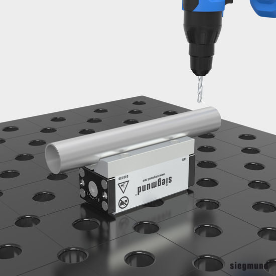 US000781: 7" Duo Magnet Clamping Block - 28mm Imperial Series Welding Table Accessories by Siegmund - The Flattest, Most Reliable Welding Tables & Fixturing Accessories in the World