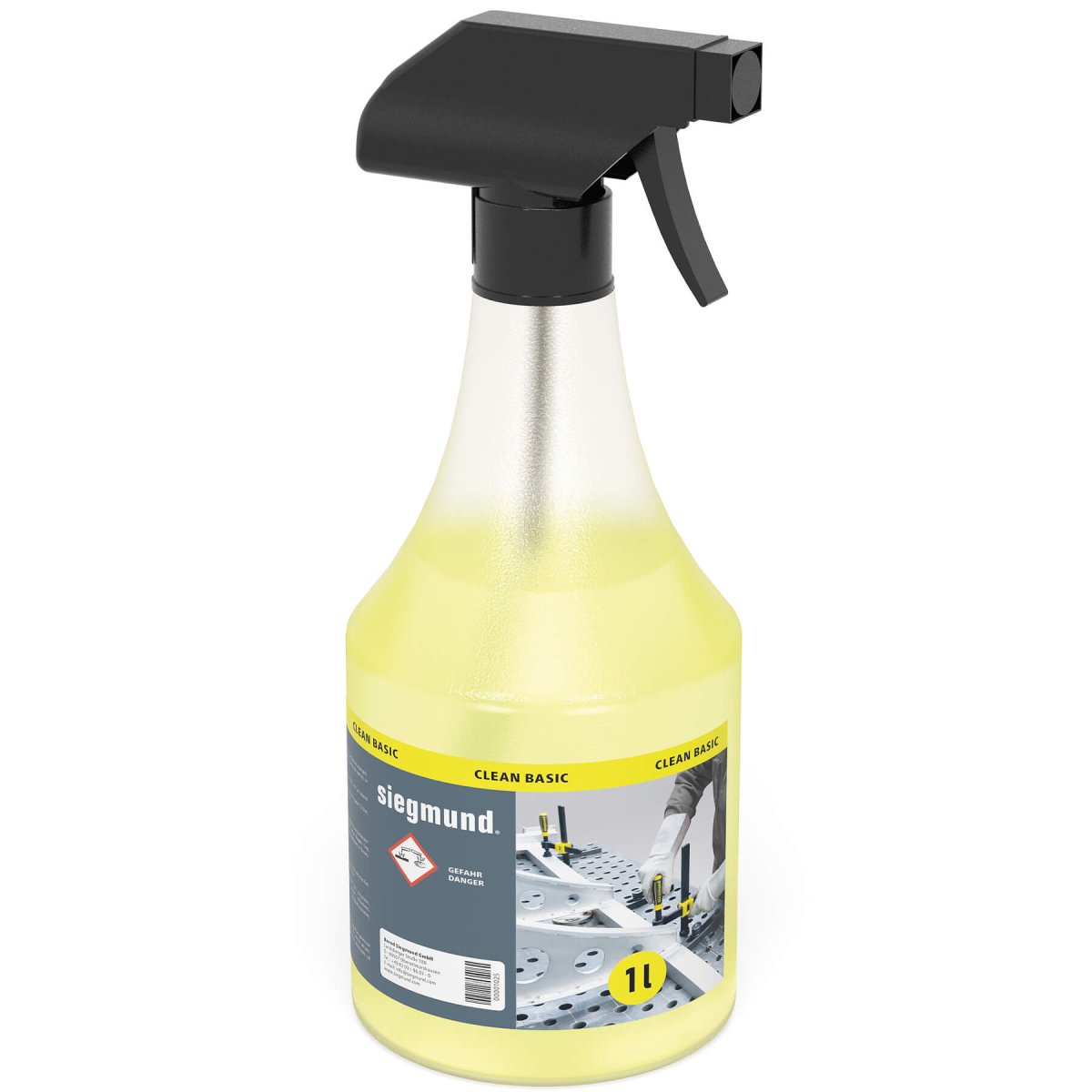 US000914: 1 Liter Spray Bottle of CleanBasic for Siegmund Welding Tables - Maintenance Products by Siegmund - The Flattest, Most Reliable Welding Tables & Fixturing Accessories in the World